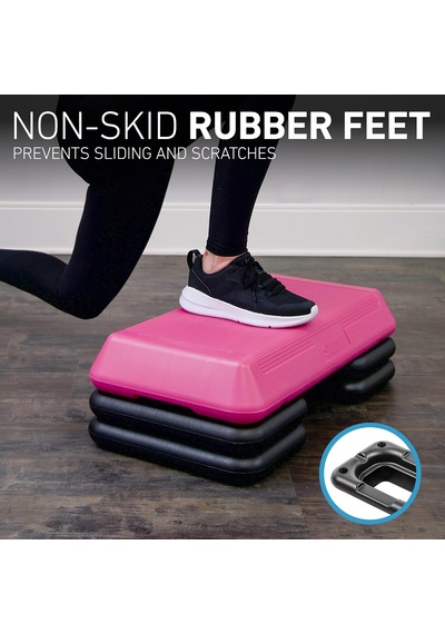 The Step Circuit Size Aerobic Platform, Circuit Size Steppers For Exercise With Risers For Adjustable Home Workout, Stair Stepper For Exercise And Home Gym