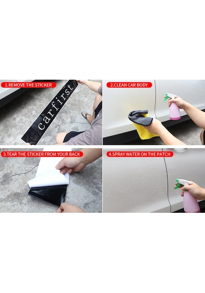 Sport Yazılı Yan Kapı Kesikli Şerit Sticker Etiket Modeli
