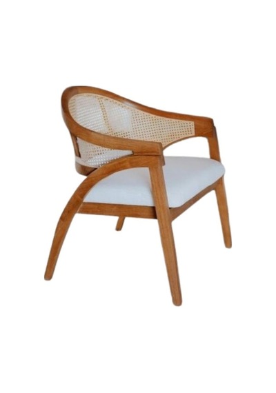 Eliza Hazeranlı Ahşap Bohem Sandalye Natural - Beyaz