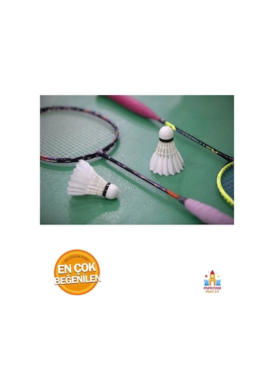 Badminton Raketi Oyun Seti 2 Adet Raket Yanında Oyun Topu Hediyeli Demir Saplı Yumuşak File