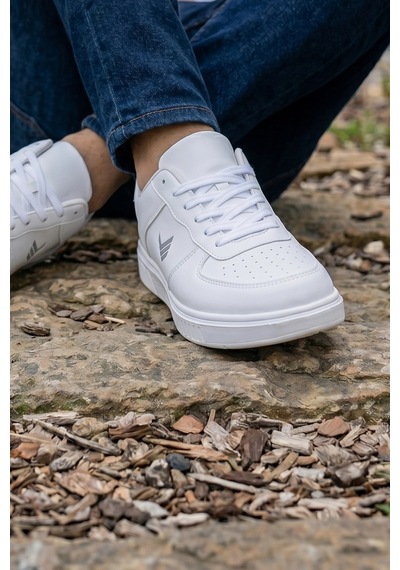 In Step Premium Serisi Beyaz Çizgili Unısex Sneaker Günlük Spor Ayakkabı