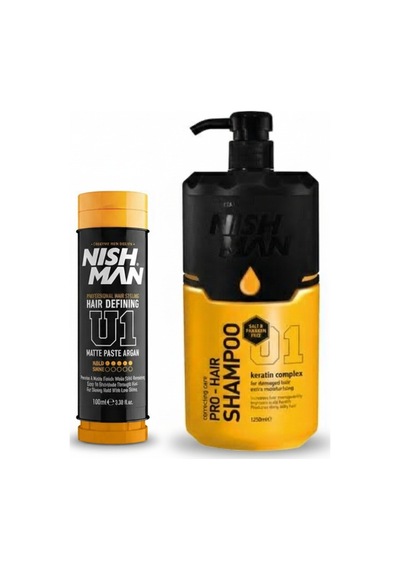 U1 Sert Tutuş Mat Wax / Special Edition 100 Ml 5 Adet/ + 1250 Ml Tuzsuz Şampuan Hediye