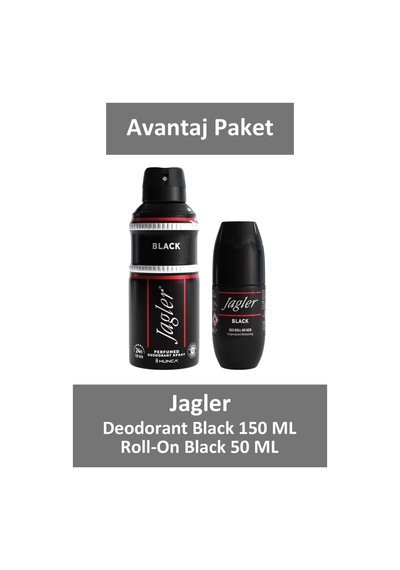 Jagler Deodorant Black 150 Ml + Jagler Man Roll-on Black 50 Ml