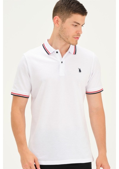 T8594 Dewberry Erkek T-shırt-beyaz Beyaz