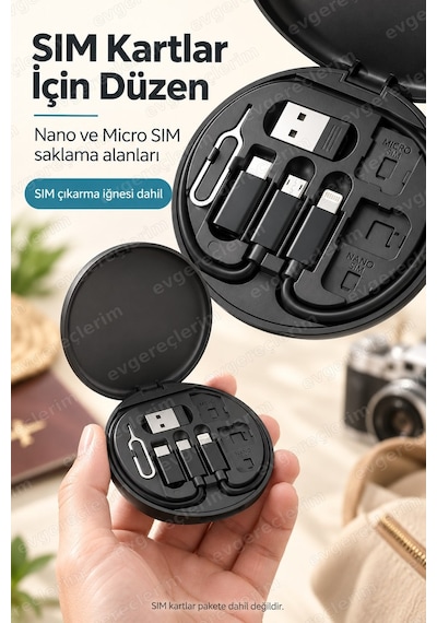 Kablo Dönüştürücü Seyahat Tipi 60w Usb Type-c Çoklu Şarj Seti