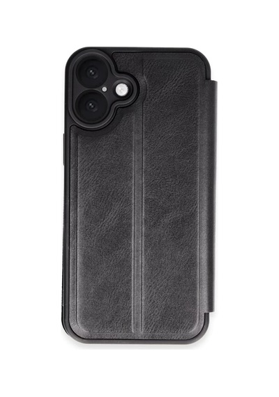 Newface  Apple  Uyumlu iPhone 16 Plus Kılıf Flip Cover - Siyah