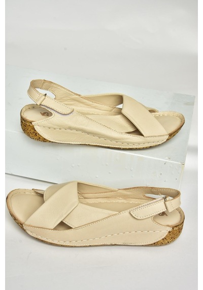 Fox Shoes U555061003 Bej Hakiki Deri Sandalet Bej-hakiki Deri Bej