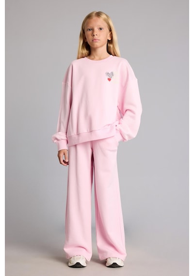 Defacto Beli Bağcıklı Wide Leg Eşofman Altı Kız Çocuk I4344a826aupn47 Pembe-pn47