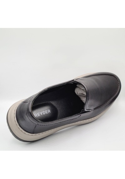 Greyder 64696 Siyah Hakiki Deri Erkek Casual Comfort Ayakkabı Siyah