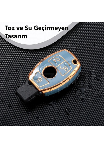 Mercedes A B C E S G Serisi Gl Gla Glc Cla Cls Amg W212 W205 W204 Gold Tpu Kenar Anahtar Kılıfı Kırmızı