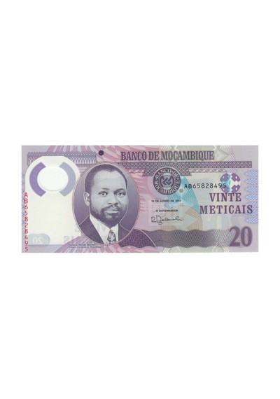 Mozambik 20 Metıcaıs 2017 Polymer, P 149b, Çil, Eski Yabancı Kağıt Para