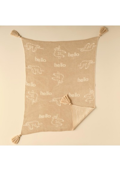 Bella Maıson Sloth Hayvan Baskılı%100 Battaniye, Bej, 100x120 Cm Sku: Smg8690010039408 Diğer