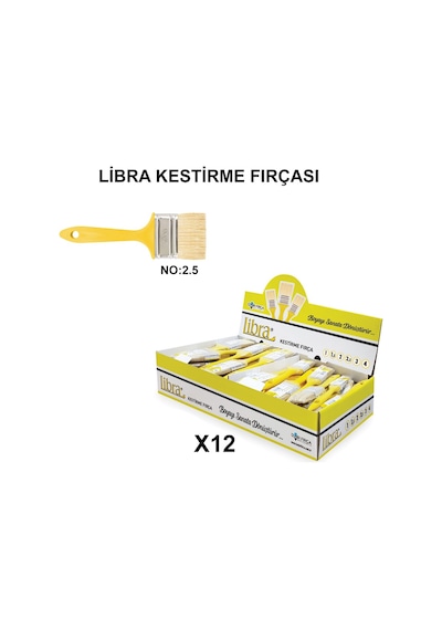 Kestirme Fırçası No 2.5, 12 Adet, Kaliteli Malzeme