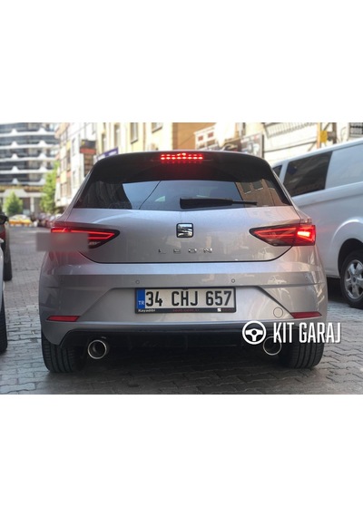 Kit Garaj Leon Mk3 2017-2020 Tekli Sağ Sol Çıkış Difüzör Plastik Boyalı