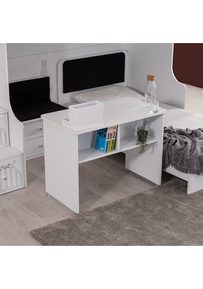 Ranza, Londra Ranza Karyola Oturaklı Çalışma Masası 2 Adet Comfort Yatak 90 x 190 CM Ranza, Londra Ranza Karyola Oturaklı Çalışma Masası 2 Adet Comfort Yatak 90 x 190 CM