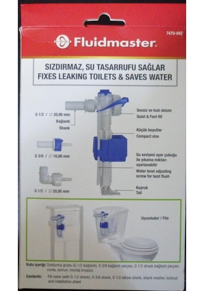 Fluidmaster Gömme Rezervuar Şamandırası Beyaz