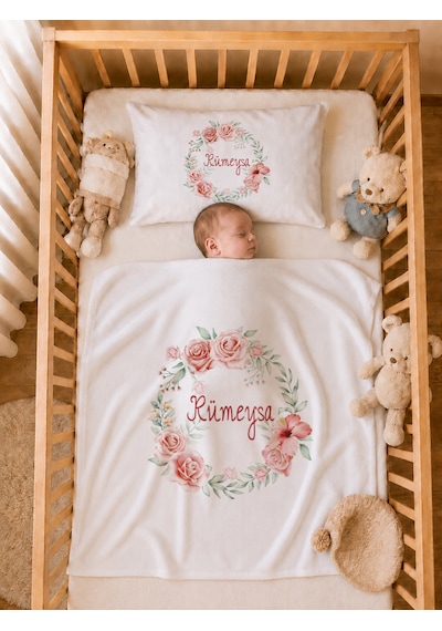 Pia Baby Kız Bebek Hastane Çıkışı 5 Parça Tulum Seti %100 Pamuk İsme Özel Organik Baskılı 2091tybyx Ekru