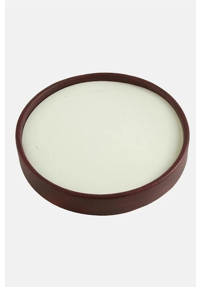 Silindir Model Deri Kumaş Bordo Renk 20/20 Cm Batırmalı Yüzük Tablası