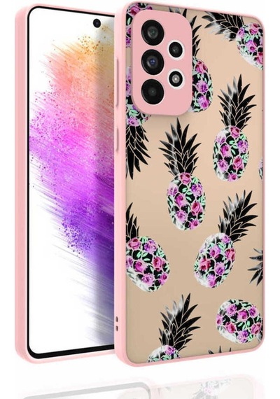 Samsung Uyumlu Galaxy A73 Kılıf Desenli Kamera Korumalı Parlak Zore Nora Kapak NO1