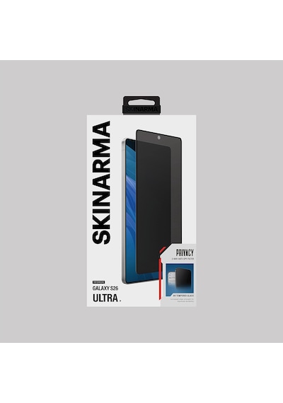 Galaxy S26 Ultra Uyumlu Skinarma 0.25mm Oleofobik Privacy Hayalet Cam Ekran Koruyucu Siyah