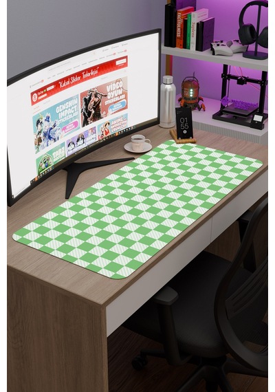 Dama Kaymaz Dikişli Kauçuk Oyuncu Mousepad V5 - 90x40 Xxl Gaming Mouse Pad Fare Altlığı