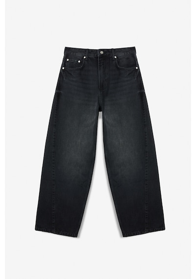 Grımelange Grimelange Lexy Kadın Standart Bel Baggy Balon Jean Siyah Pantolon