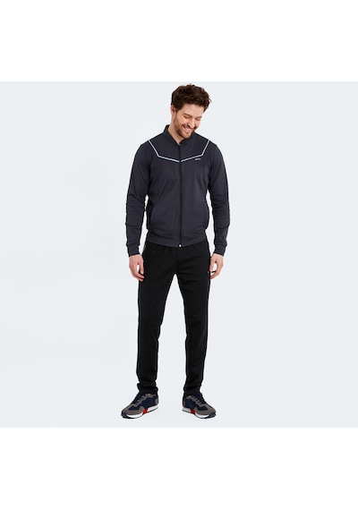 Slazenger ROOSEVELT IN Erkek Cepli Fermuarlı Koyu Gri Eşofman Takımı Slazenger ROOSEVELT IN Erkek Cepli Fermuarlı Koyu Gri Eşofman Takımı