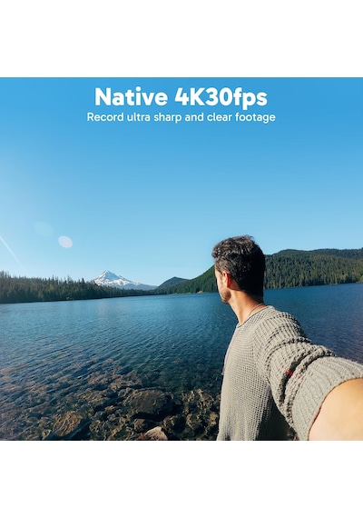 V50x 4k 30fps Aksiyon Kamera Ve Aksesuar Seti 20mp Wifi Aksiyon Kamerası Ipx7 Su Geçirmez Eıs 2.0 Çift Ekran, Dokunmatik Ekranlı, 2x 1350mah Pil Ve Aksesuar Kiti Diğer