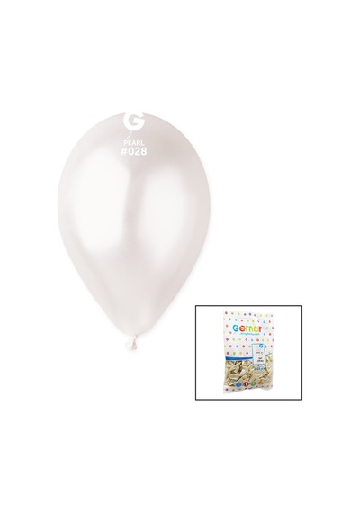Gm-110-28 Metalik - Beyaz Balon 11&apos &apos - 28cm - 100 Parça -