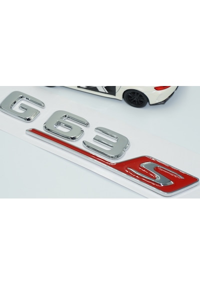 Dk Tuning G63s Bagaj Krom Kırmızı Abs 3m 3d Yazı Logo Benz İle Uy