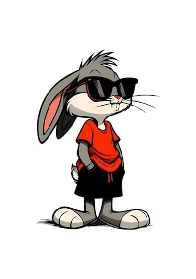 Bugs Bunny Sticker 14 X 9,5 Cm Araba Laptop Oto Motor Çok Renkli, Qa789569010 Abanoz