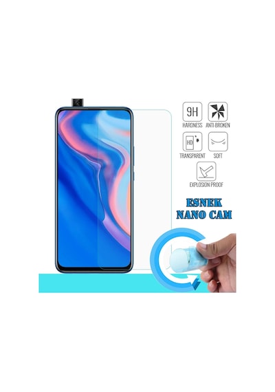 Huawei Y9 Prime 2019 Nano Kırılmaz Cam Ekran Koruyucu Plastik Ve