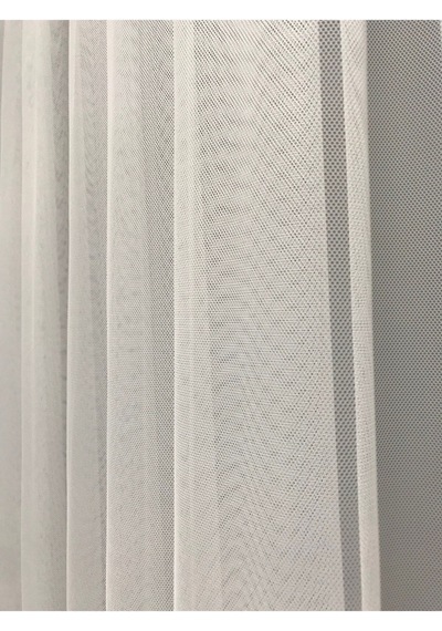 Grek Lüks Tül Petek Zemin 1/2 Seyrek Pileli Ekru