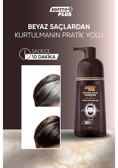 Softto Plus Kahverengi Saç Şampuanı Pompalı 350 ML