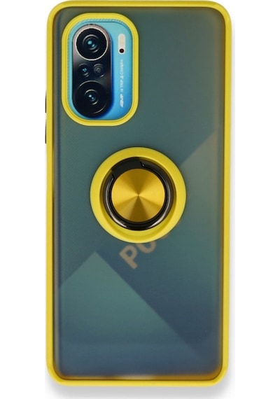 Xiaomi Redmi K40 Pro Kılıf Montreal Yüzüklü Standlı Silikon Kılıf