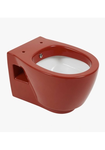 Ece Banyo - Ronda Design Dışı Kırmızı, İçi Beyaz Asma Klozet, Kapak Hariç - 7623-1- Diğer
