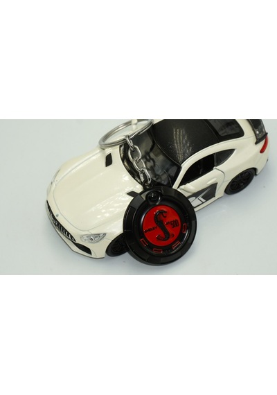 Dk Mustang Shelby Gt500 Snake Logo Kırmızı Metal Anahtarlık