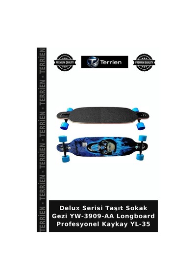 Delux Serisi Taşıt Sokak Gezi Yw-3909-aa Longboard Profesyonel Kaykay Yl-35 Çok Renkli