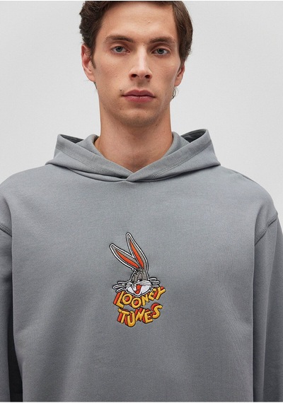 Mavi Erkek Bugs Bunny Kapüşonlu Sweatshırt Çelik Gr 0s10102-70098 Gri
