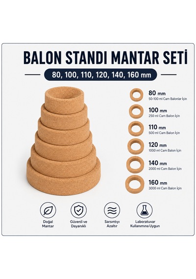 Balon Standı Mantar - 80, 100, 110, 120, 140, 160 Mm Set