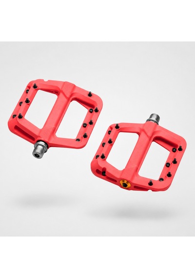 Heugers Trial Enduro Mx710 Rulmanlı Çivili Vidalı Kompozit Pedal - Kırmızı