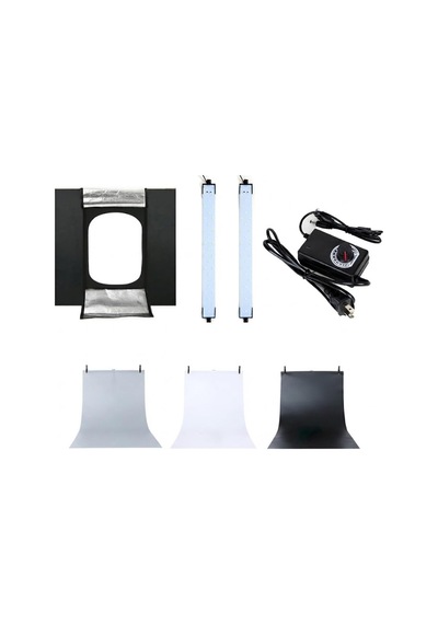 Pro 80x80 Cm Stüdyo Led Işıklı Ürün Fotoğraf Çekim Çadırı