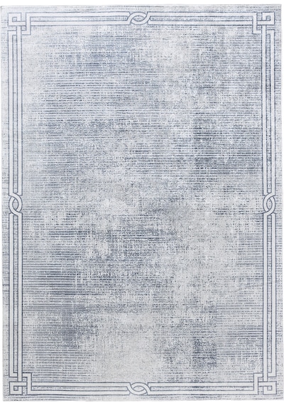 Kaşmir Halı Sare By Kaşmir Halı Bordure Grey Yıkanabilir Kaymaz Taban 80X150 CM Salon Mutfak Halısı Yolluk Kilim