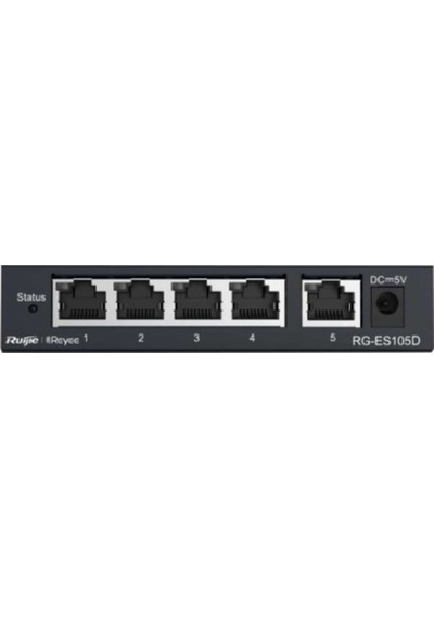 Ruijie Reyee Rg Es105D 5 Port 10/100 Switch Metal Kasa