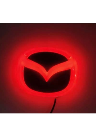 Mazda 4d Işıklı Logo Arma Kırmızı 10/7.9 Cm Led Logo Arma Mazda Illuminated Vehicle Logo