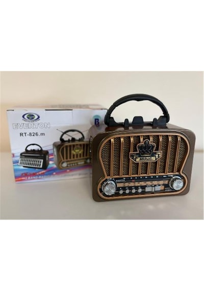 Everton Rt-826m Bluetooth-usb-sd-fm Şarjlı Nostaljik Radyo El Fenerli
