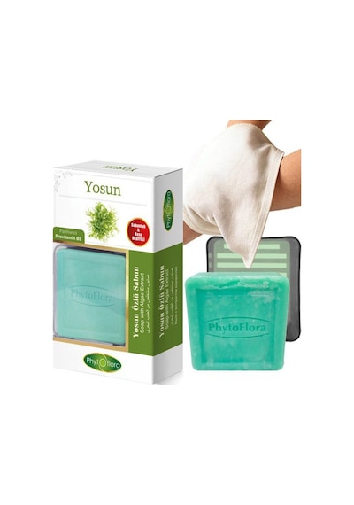 Phytoflora Yosun Özlü Sabun + Sabunluk + Kese
