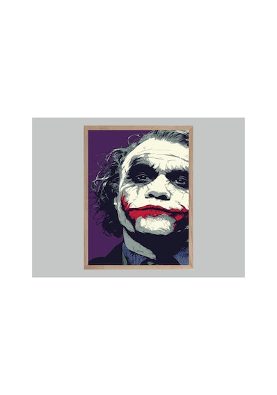Joker Doğal Ahşap Çerçeveli Tek Parça Dekoratif Tablo Çok Renkli - 820355371 Çok Renkli