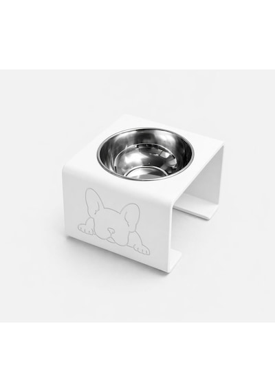 İsime Özel Yükseltilmiş Mama Ve Su Kabı Paslanmaz Çelik Hazneli Kedi Köpek Mama Kabı