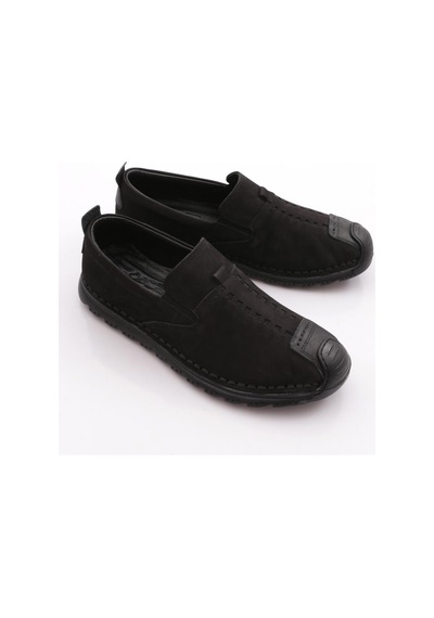 Dgn 9861 Erkek Comfort Ayakkabi Siyah Nubuk Siyah